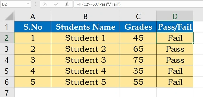 If Function in Excel