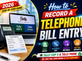 Telephone Bill Entry with Different GST Rate in Tally ERP 9 & Tally Prime