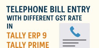 Telephone Bill Entry with Different GST Rate in Tally ERP 9 & Tally Prime Telephone Bill Entry with Different GST Rate in Tally ERP 9 & Tally Prime