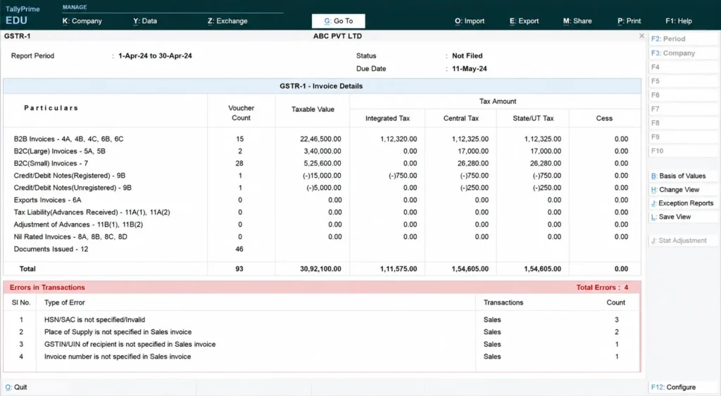 Error in Invoice 